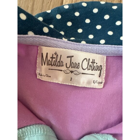 Matilda Jane Girls 2 Pleasantville Tank Girl Good Hart Shirt Lavender Toddler Gi - Picture 3 of 3
